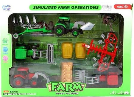 Bigtoys Duży Zestaw Traktory +Maszyny Farma Części Ruchome