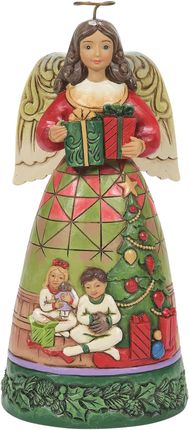 Jim Shore Anioł Z Prezentami "Magiczny Czas Świąt" 6011163 Figurka Ozdoba Świąteczna Choinka Zabawki Dzieci Boże Narodzenie 1151