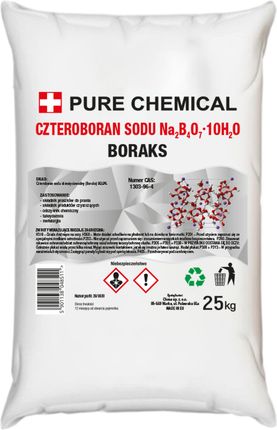 Pure Chemicals Boraks Czysty Borax Czteroboran Sodu 25Kg
