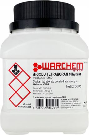 Warchem Tetraboran Sodu 10Hydrat (Boraks) Czda 500G