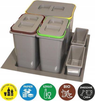 Ekosorter Kosz na śmieci sortownik do szuflady H-400 50 3poj