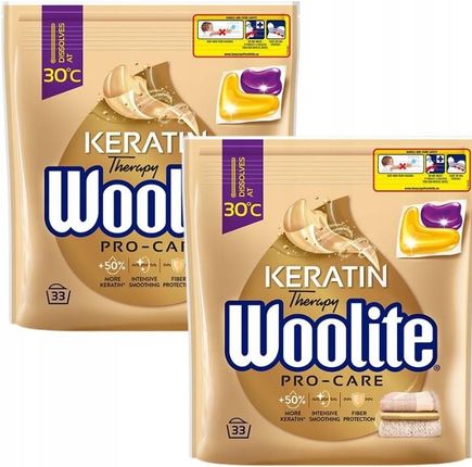 Woolite Pro-Care z Keratyną 2x33 szt (kapsułki)