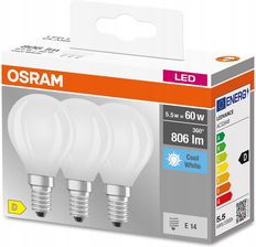 Osram 3X Żarówka Led E14 5,5W = 60W 4000K Filament (BASEDOŻYRANDOLIKULKA)