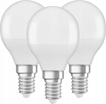 Osram 3X Żarówka Led Kulka E14 P45 4,9W 40W 4000K (OSRVALU7711MAŁAKULKANEUTRALNABARWA)