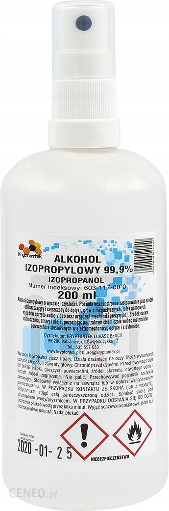 Alkohol izopropylowy izopropanol IPA 99% - 1L + atomizer