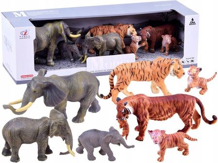 Jokomisiada Zestaw Zwierząt Safari Figurki Słoń Tygrys Za2987
