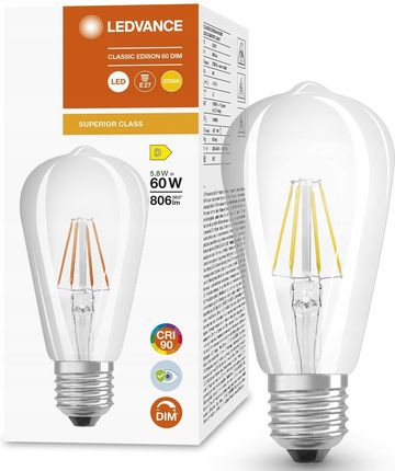 Ledvance Żarówka Led Superior 5,8W 2700K E27 Dim (8100)