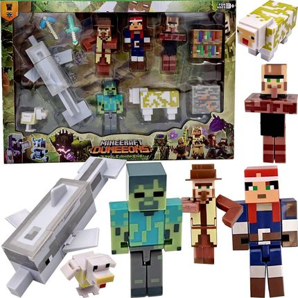 Toys Figurki Minecraft Duży Zestaw Figurek Akcesoria X7