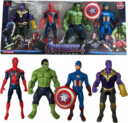 Toys Avengers Zestaw 4 Figurki Hulk Spiderman Ameryka