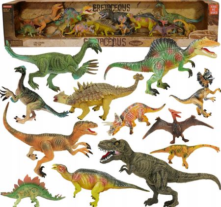 Idealne Prezenty Stawscy Zestaw Duże Ruchome Dinozaury Figurki 12Szt
