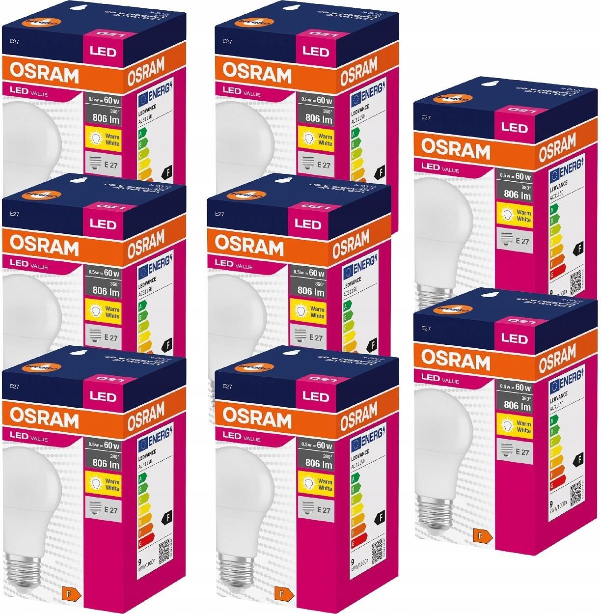 Osram Żarówka Led E27 8 5w 60w 806lm 2700k X 8 5903818524438 Opinie