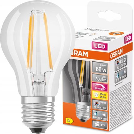 Osram Żarówka Led E27 A60 5,8W 2700K Sciemnialna (4058075602458)