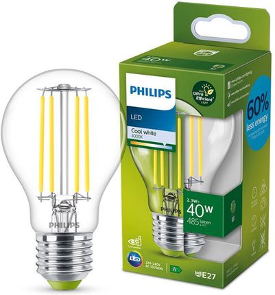 Philips LED Żarówka Ultra energooszczędna 2,3W (40W) A60 E27 chłodna biel (929003066501)