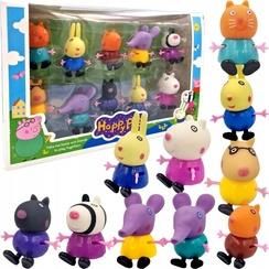 Toys Świnka Peppa Figurki Przyjaciele Peppy 10Szt 10W1