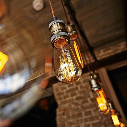 アンティーク Żarówka LED filament Vintage Amber ST64 Polux