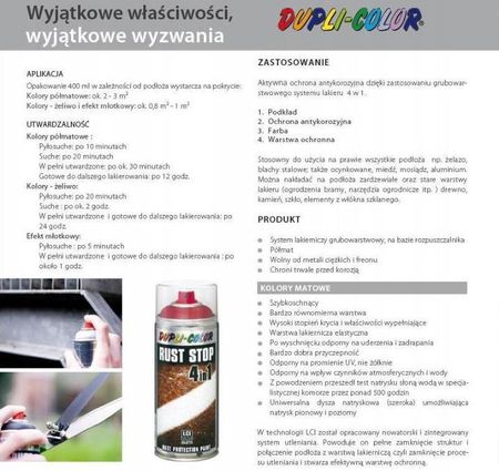 Dupli Color Dupli Color Rust Stop Ochrona Antykorozyjna 400Ml Opinie i ceny na Ceneo.pl