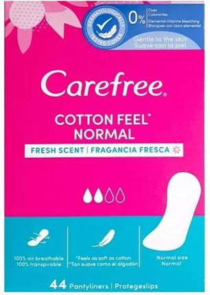 Carefree Cotton Feel Fresh Scent Wkładki Higieniczne 44 Sztuki
