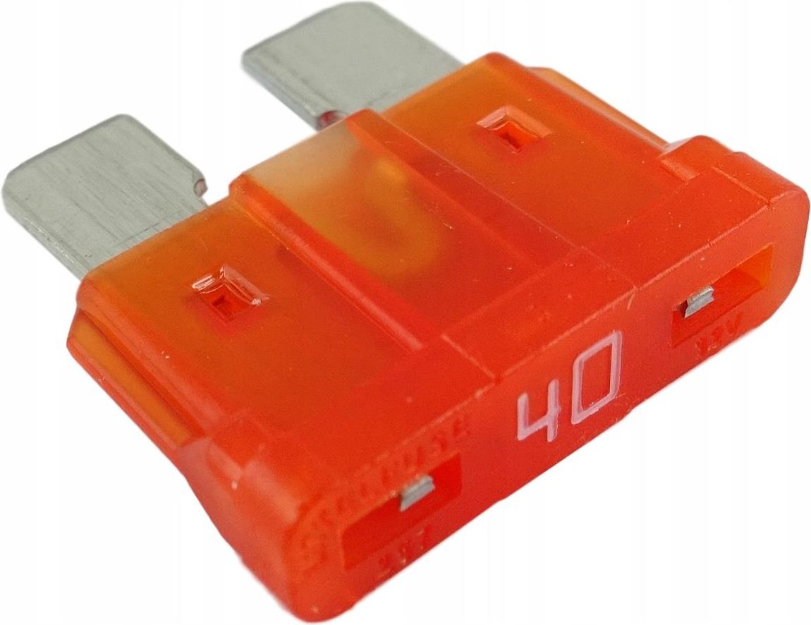 Aerzetix Fusibile Piatto MIDI Arancione 40A 32V 19mm – Per Auto, Camion E Circuiti 6V/12V/24V