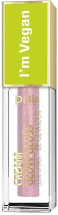 Delia Cream Glow Gloss Be Glamour I'M Vegan Błyszczyk Powiększający Usta 102 Rose Light 5Ml