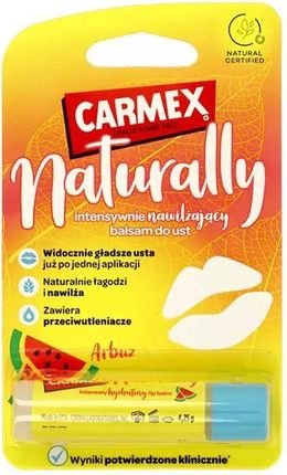 Carmex Naturally Intensywnie Nawilżający Balsam Do Ust Arbuz 4,25G