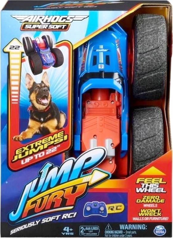 Air Hogs Super Soft, Jump Fury with Zero-Damage Wheels, Extreme Jumping Remote Control Car, Kids' Toys for Kids aged 4 and up, 1:15 Scale Air Hogs Super Soft, Jump Fury with Zero-Damage Wheels, Extreme Jumping Remote Control Car, Kids' Toys for Kids aged 4 and up, 1:15 Scale