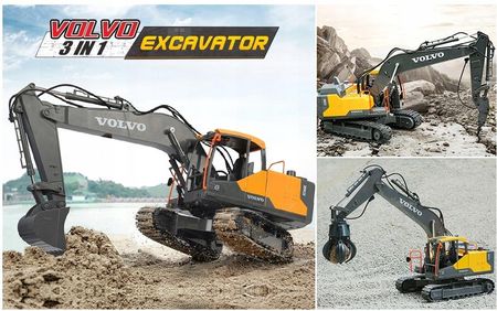 Double E Koparka Zdalnie Sterowana Rc Chwytacz 3W1 Volvo Xl