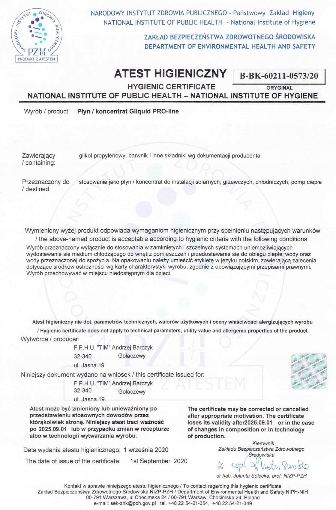 Gliquid Glikol Propylenowy Pompy Ciepła 20°C 1000L Eko - Opinie i ceny ...