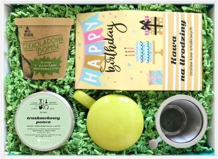 Cup&You Zestaw Prezentowy BIRTHDAYBOX Huczna Zabawa Herbata+Kubek+Bomba Czekoladowa 