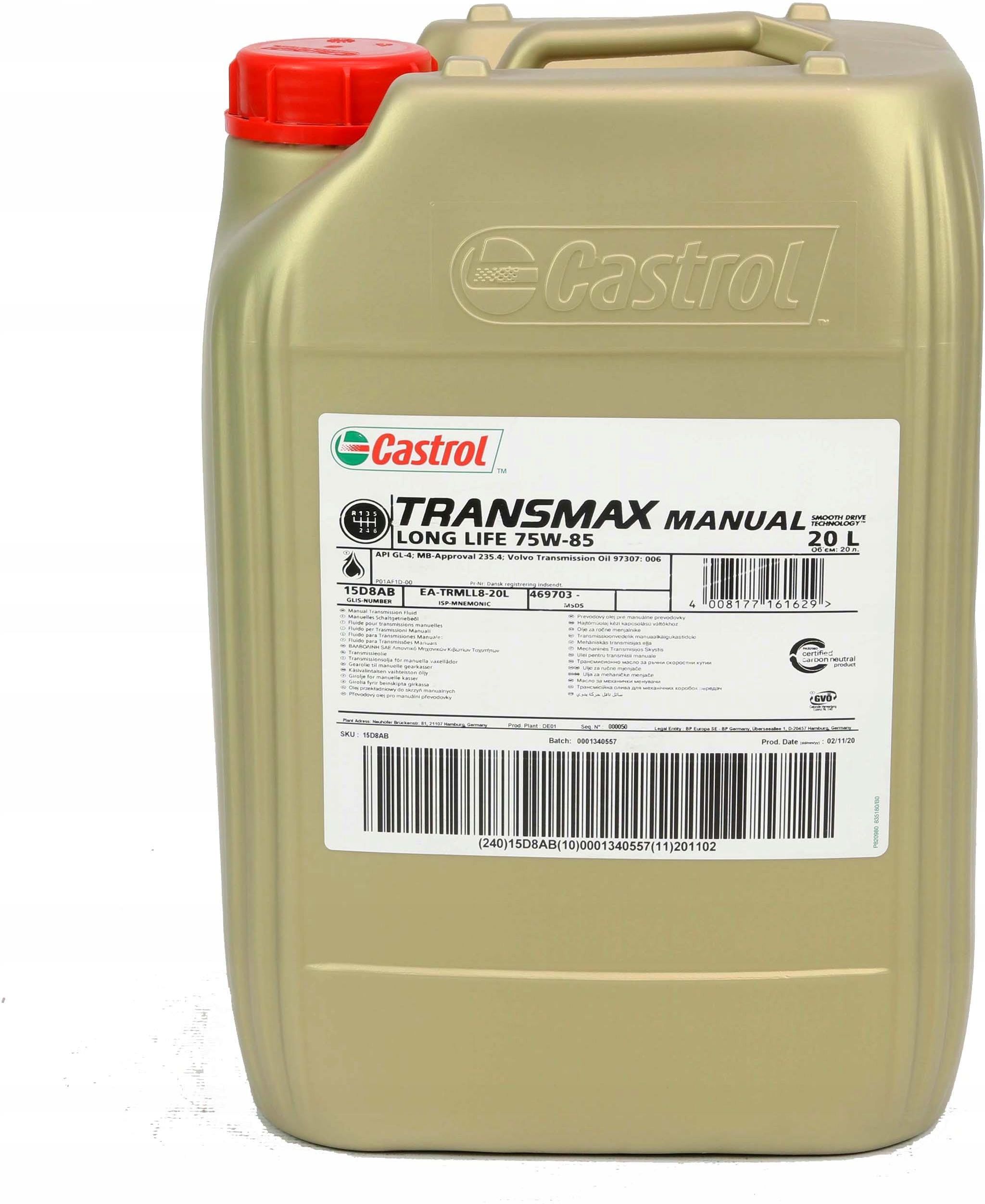 Castrol Transmax Manual Ll 75W/85 20L - Opinie i ceny na Ceneo.pl