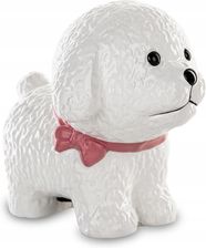 Zdjęcie Skarbonka figurka pies biały ceramika 12,5x10cm - Częstochowa