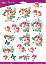 Zdjęcie Papier do decoupage 3D kwiaty róże arkusz - Kołaczyce