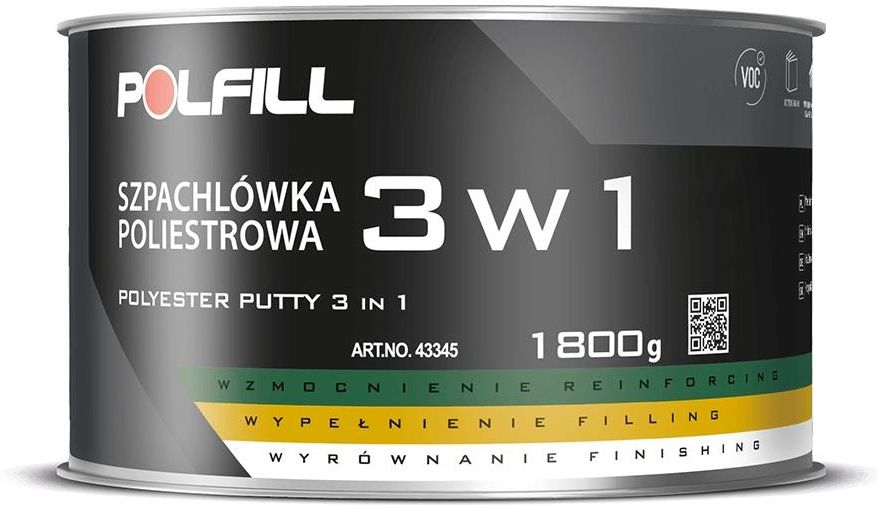 Polfill Szpachlówka Szpachla 3W1 1,8Kg - Opinie i ceny na Ceneo.pl