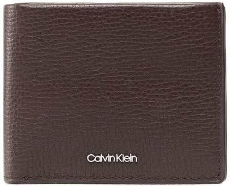 Calvin Klein Duży Portfel Męski Minimalism Bifold 5Cc W/Coin K50K509616 Brązowy