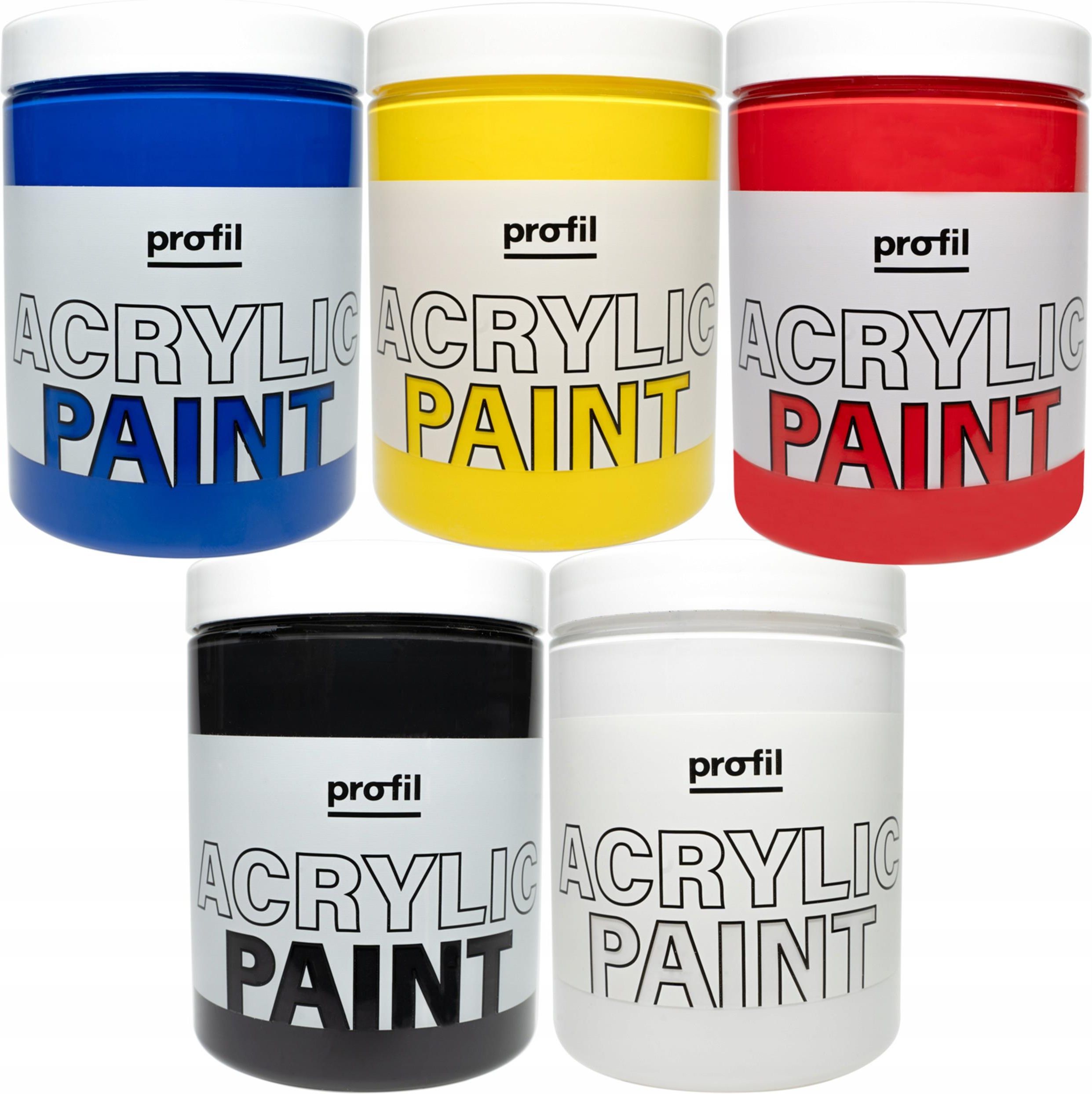 Zestaw Farb Akrylowych 5x300ml podstawowe Ceny i opinie Ceneo.pl