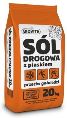 Sól Drogowa Z Piaskiem Przeciw Gołoledzi Biovita 20kg