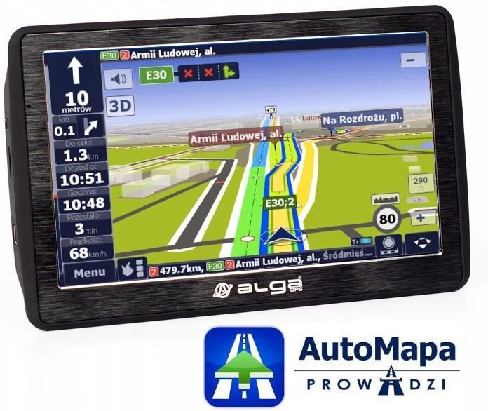 ALGA NAWIGACJA GPS AKTYWNY UCHWYT AUTOMAPA PL 428DNI D7WAM