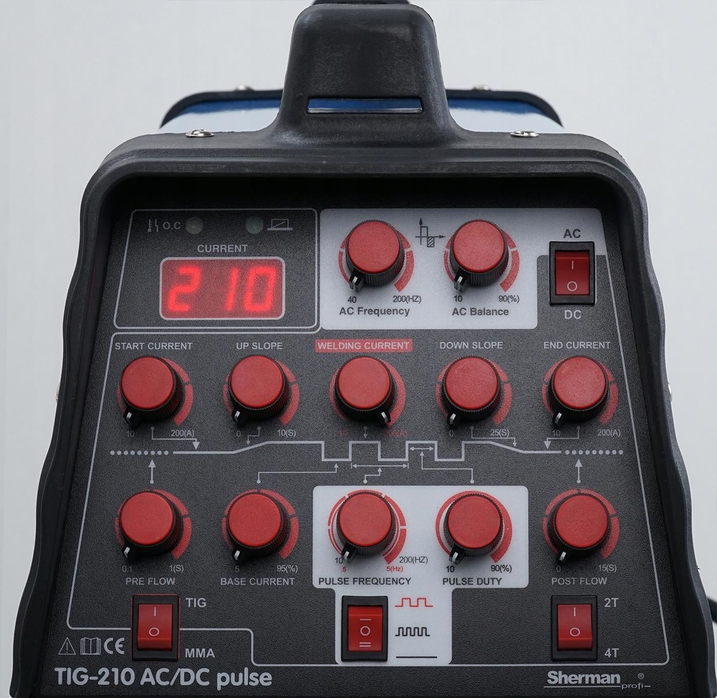 Spawarka Sherman Spawarka Tig Ac/Dc 200 Hf Puls Aluminium Zestaw ...