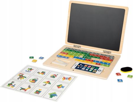 Playtive Drewniany Laptop Edukacyjny Z Tablicą Magnetyczną