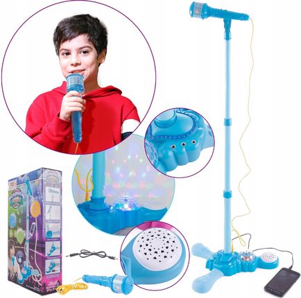 Tobbi-Toys Mikrofon Karaoke Na Statywie Projektor Mp3 Głośnik