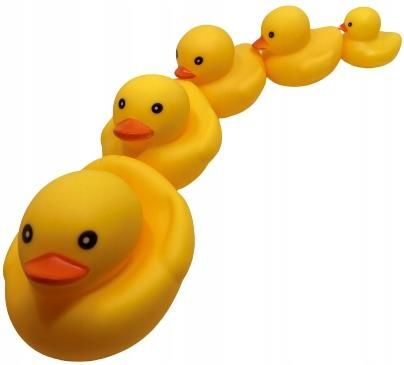 Yellow Duck Kacza Rodzina Kaczuszka Gumowa Do Kąpieli 5Szt