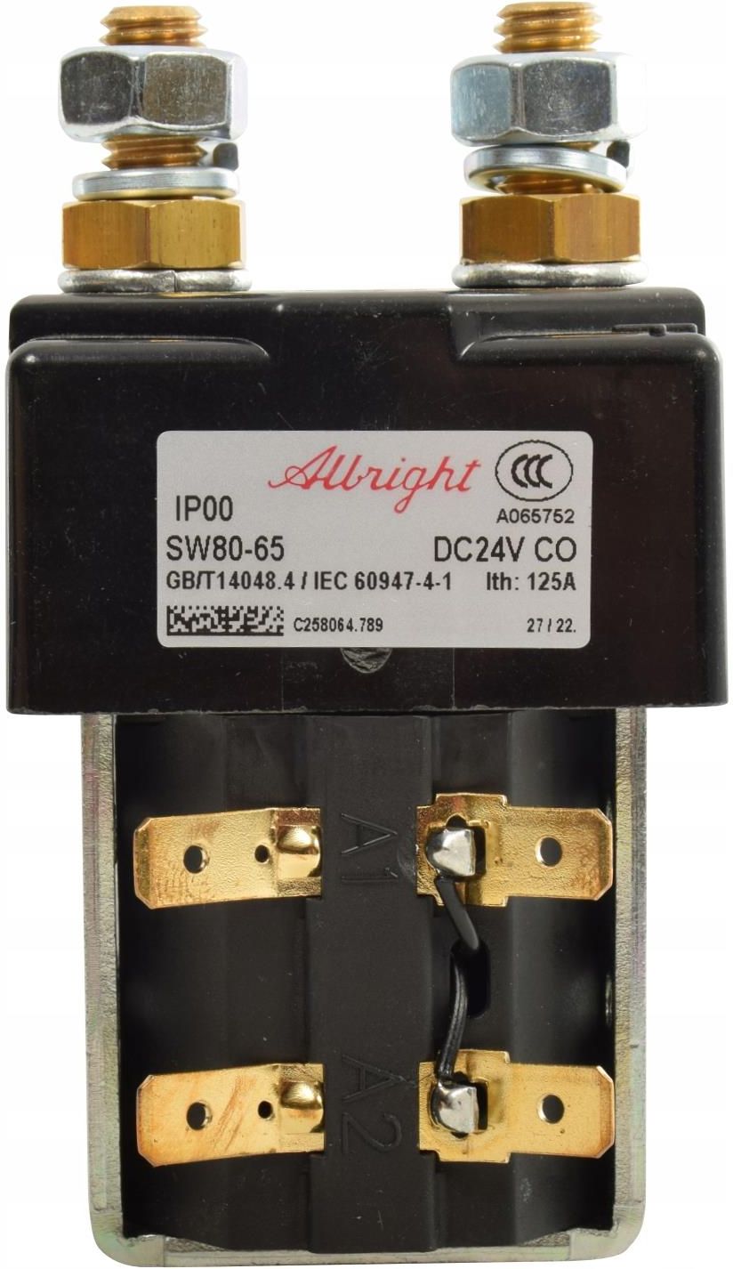 Produktbild von Albright SW80-164L Schütz 24V 125A – Mit Halterung, Für Elektrofahrzeuge & Motoren, 100% Original