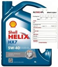Shell Helix Hx7 Sn/Cf A3/B4 5W40 4l