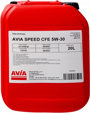 Avia Speed Cfe 5W30 20L