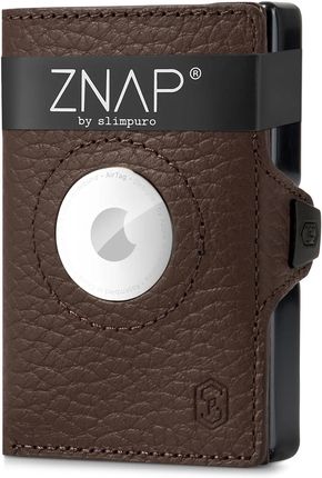 Slimpuro ZNAP Airtag, portfel na 12 kart, kieszonka na monety, 9 x 1,8 x 6 cm (szer x wys. x gł.), ochrona RFID