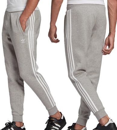 Spodnie dresowe męskie Adidas 3-stripes pant szary - XXL