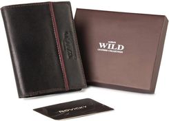Skórzany portfel męski z sekcją na karty — Always Wild