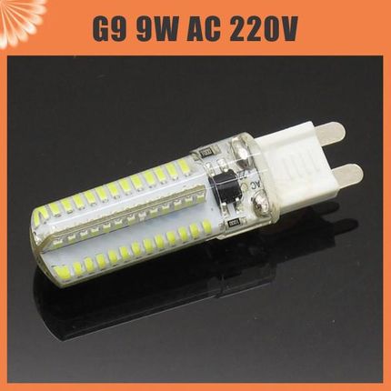 Żarówka diodowa G9 104 smd  9W/220V biała zimna (ok 6000k)