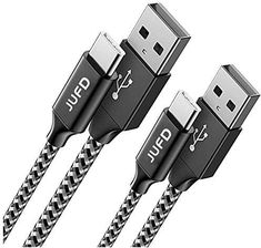 JUFD KABEL USB TYPU C, JUFD 2-PAK [0,5 M] NYLONOWY PLECIONY KABEL USB C DO SZYBKIEGO ŁADOWANIA I SYNCHRONIZACJI DANYCH  ()