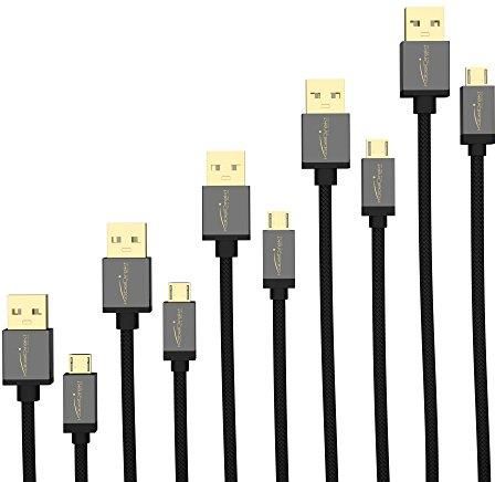 KabelDirekt Micro USB Kabel 5x 1m – USB 2.0 Ladekabel & Datenkabel In Weiß – Inkl. 36 Monate Garantie