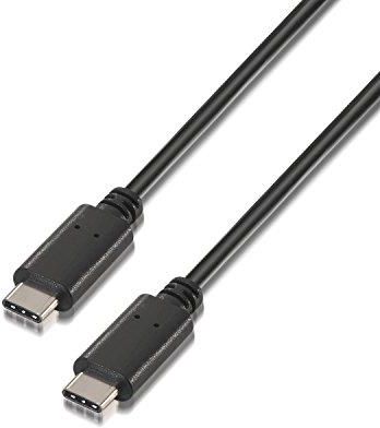 Cavo di ricarica rapida PcCom Essential da USB-C a USB-C 4 40 Gbps 8K Video 1 m Nero
